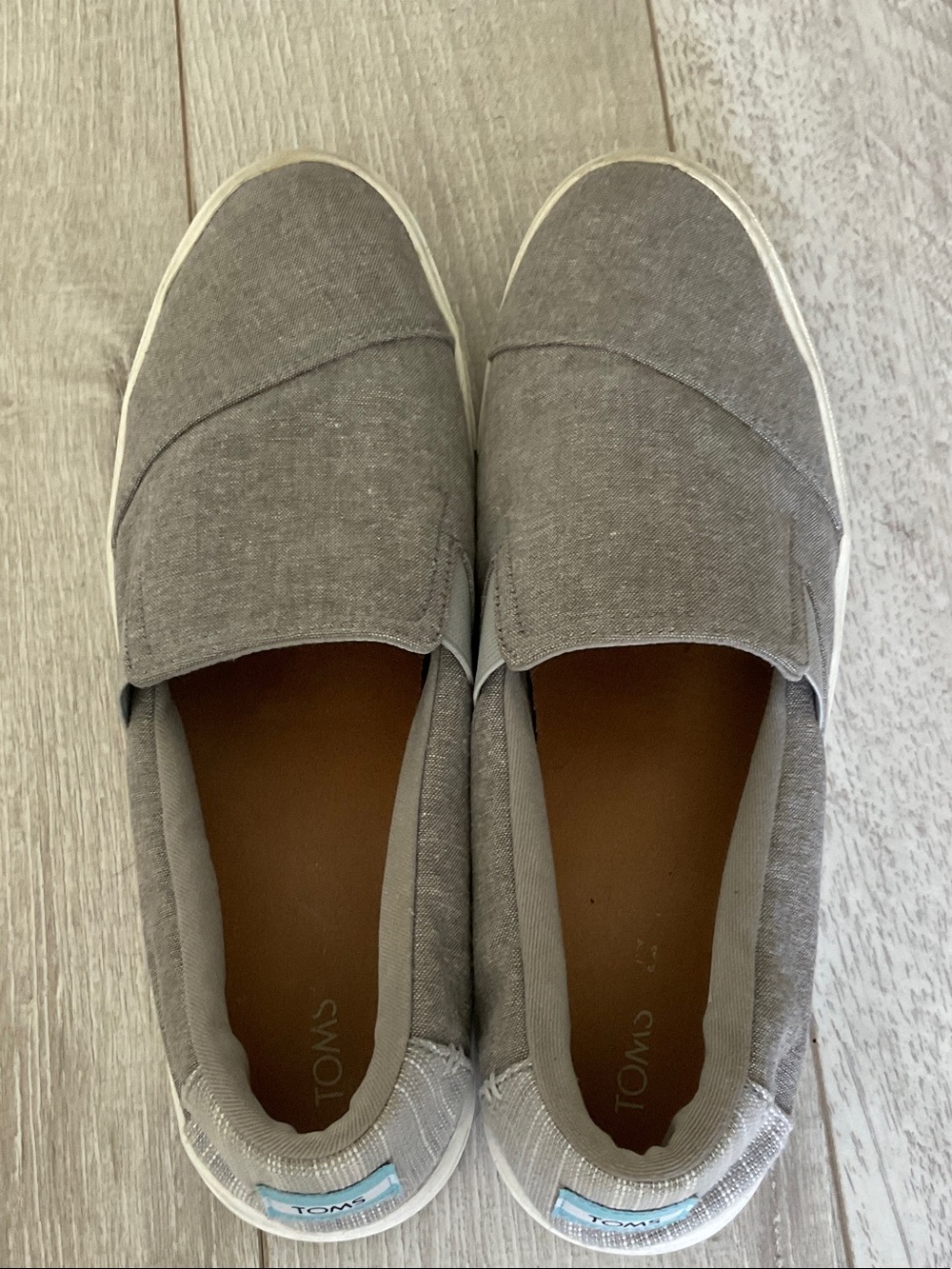 Toms Women’s Slip-On Moccasins in Gray Canvas